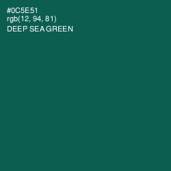 #0C5E51 - Deep Sea Green Color Image